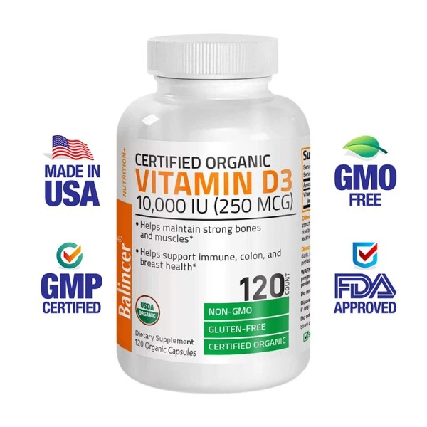 Balincer Vitamin D3 Capsules 10000 IU Immune Support Bone Muscles