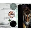 ZRUWUA Tiger Shower Curtain Cool Powerful Animals Big Cat Wild