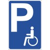 Sign "Behindertenparkplatz" PVC Hard Foam Board 200 x 300 mm
