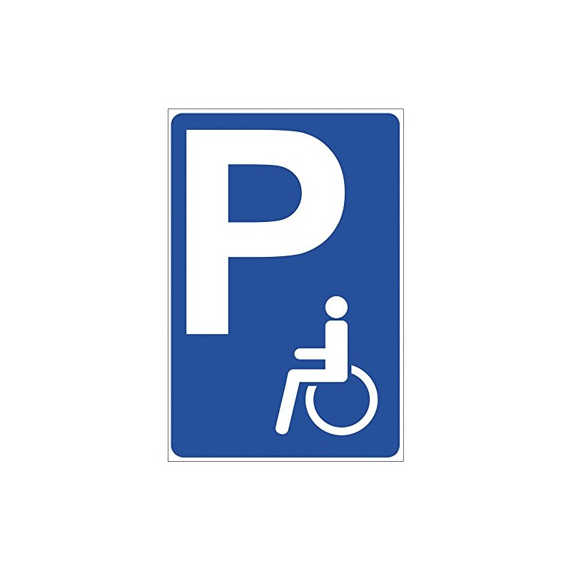 Sign "Behindertenparkplatz" PVC Hard Foam Board 200 x 300 mm