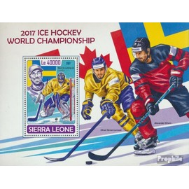 Sierra Leone miniature sheet 1332 (complete. issue.) unmounted mint/never hinged ** MNH 2017 Hockey (Stamps for collectors) Winter sports (skiing/ice hockey/bobsleigh ...)