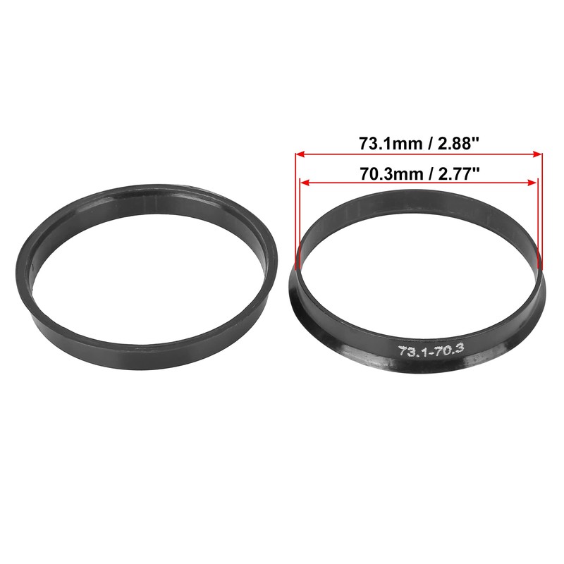 X AUTOHAUX 4pcs Plastic 73.1mm OD to 70.3mm ID Car