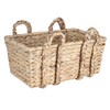 Household Essentials Large Rectangular Floor Storage Basket with Braided Handles,