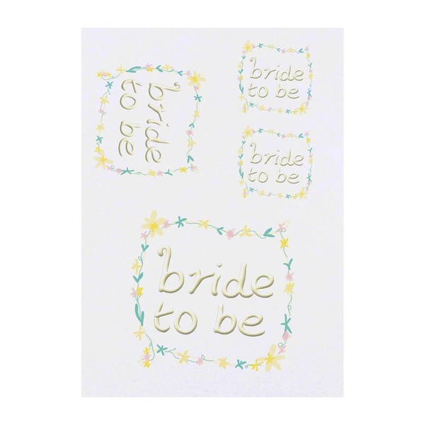 4 x 'Bride To Be' Temporary Tattoos - Water Resistant,