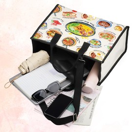 BWWKTOP Filipino Cuisine Tote Bag Philippines Travel Gifts Philippines Culture Shoulder Bag Filipino Vacation Gift (Filipino QingCai BG)