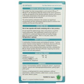 Quest - Dairy Digest Biotix Lactose Intolerance Tablets. 200mg Lactase Enzyme & Lactobacilli. Digestive Supplement to Prevent Gas, Bloating & Diarrhoea. Dairy Free, Gluten Free & Vegan (30 Capsules)