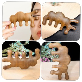 IWOWHERO Natural Scalp Massage Comb Acupoint Massager Tool Portable Static Hair Brush