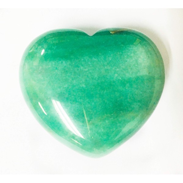 Zungtin Healing Crystal Heart Love Carved Palm Worry Stone Chakra Reiki Balancing (Green Aventurine)