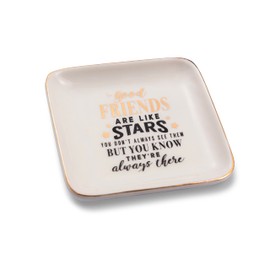 Heart & Home Good Friends Are Always There Ceramic Trinket Tray Sentimental Gift Idea 280000012