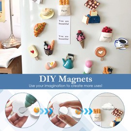Pack of 80 Small Magnets Strong, 10 x 3 mm / 0.39 x 0.12 in Neodymium Magnets, Fridge Magnets, Mini Round Magnets, Strong Magnets for Whiteboards, Magnetic Boards, Refrigerators, Crafts