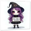 Get Well Soon Card - cute witch girl chibi anime