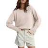 ANRABESS Womens Oversized Batwing Sleeve Sweaters Crewneck Casual Fall Knit