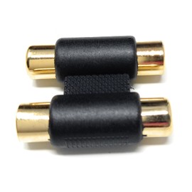 Double Phono RCA to RCA Coupler Joiner Female to Female Audio Connector Cable Adaptor Gender Changer