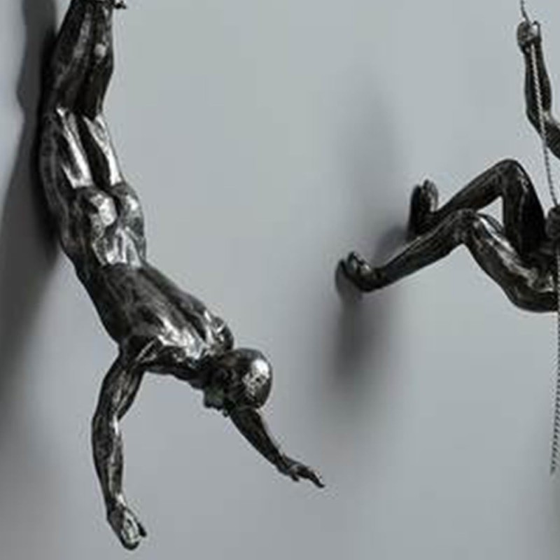 ABOOFAN 3pcs Versatile Wall Hanging Decoration Resin Man Statue for