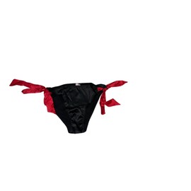 Victoria's Secret Embroidery Side-Tie Cheeky Panty Color Black New (US, Alpha, X-Small, Regular, Regular, Black)