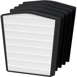 YDATTH LP550THP Filter Replacement Compatible with LivePure Bali Series LP550THP HP800 HEPA Part Number LP550THP 1 x HEPA Filter & 4 x Carbon Filter