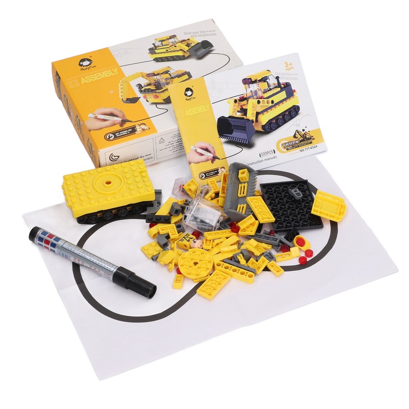 Digging Truck Toy Inductive DIY Assembly Electronic Vehicle Excavator Construction