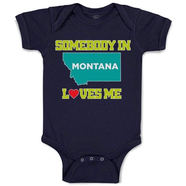 Cute Rascals Baby Bodysuit Somebody in Montana Loves Me B