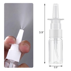 Quacc 3 PCS Empty Nasal Spray Bottles Refillable Nose Spray Bottle Clear Rhinitis Care Sprayer Direct Nose Spray Bottle Container for Home-made Saline Nasal Perfume - 10ml