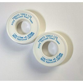 Todays Tools 2 x PTFE ThreadSealing Plumbers Tape Water Tight Fitting Plumbing Seals