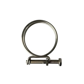 Stainless Steel Double Wire Hose Clips 53-60mm Pond Pipe Screw Tight Koi Fish Fitting Filter Pump Clamp x10