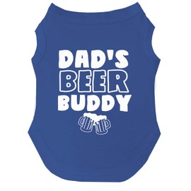 Dad’s Beer Buddy Father's Day Dog Tee Shirt | Sleeveless | Funny Beer Lovers | Brewery Bar | Drinking Parade Event Party (Royal Blue, 6X-Large 761)