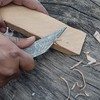 HAWK KNIVES Handmade Damascus Steel Blade Kiridashi Knife - 2.5