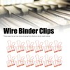 30Pcs Wire Binder Clips 2in Wide Hollow Out Strong Metal