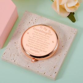 STVK Granddaughter Gifts from Grandma, Easter Basket Gift for Teens, Granddaughter Makeup Compact Mirror Gifts for Teen Girls 16-18, Easter Basket Stuffers for Girls, Birthday Gifts for Granddaughter