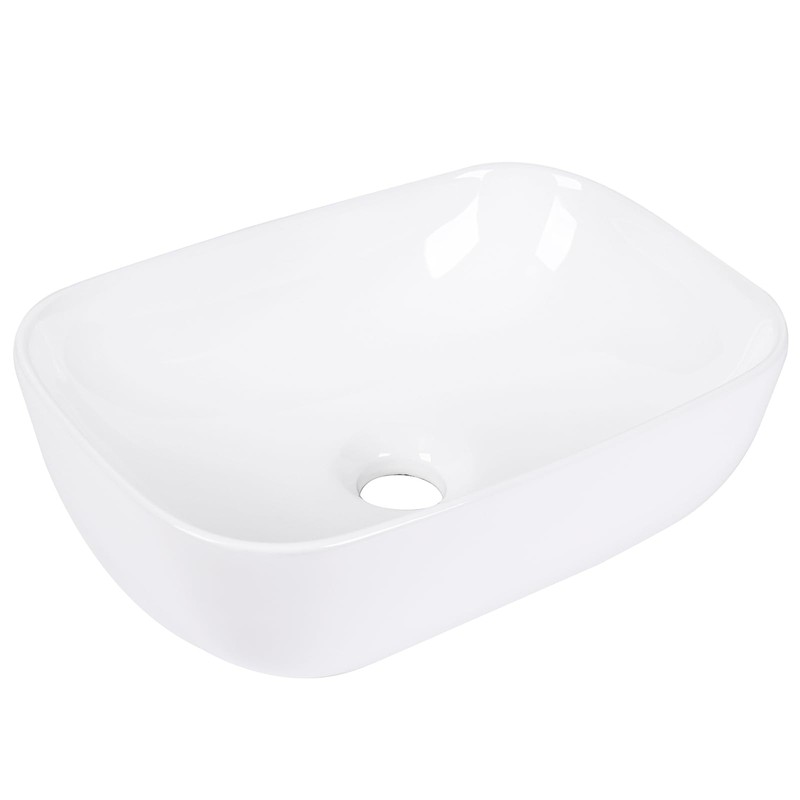 Small Vessel Sink Bowl Above Counter, QISHKA 14" x 10"