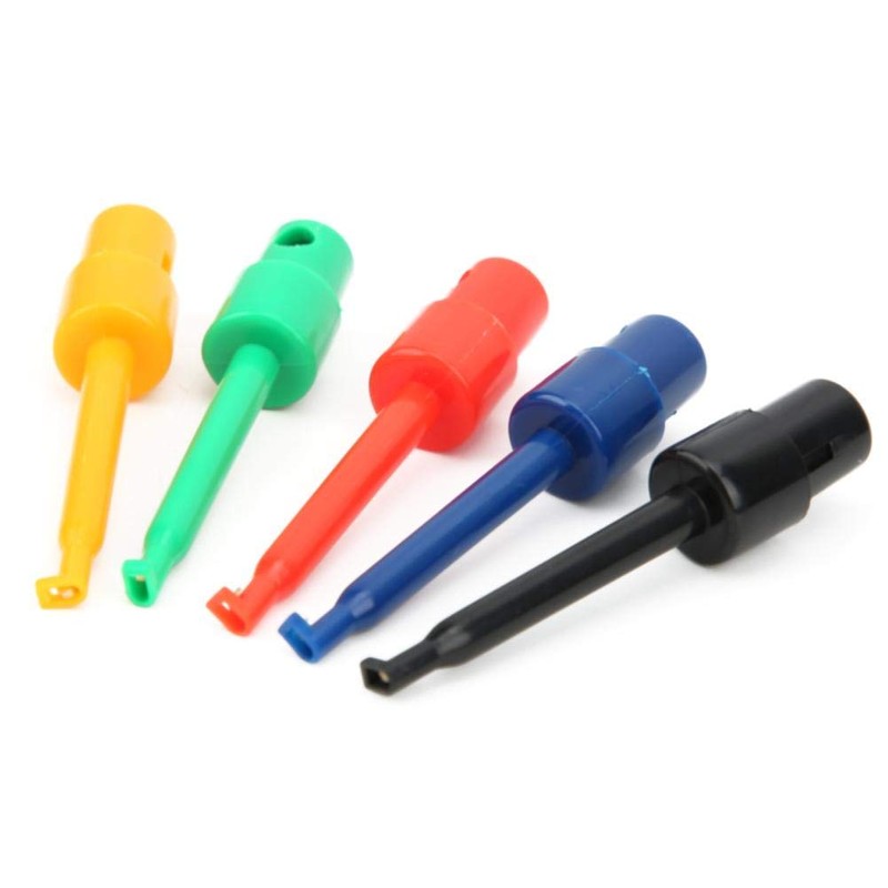 Pack of 20 Test Hooks, Multimeter Accessories, Colourful Large Spring