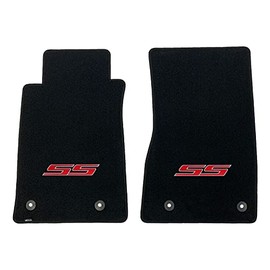 Lloyd Mats Custom-Fit Carpeted Floor Mats Premium Luxury Car Floor Liners for Chevy SS 2014-2017 (Black, 2PC - Red SS)