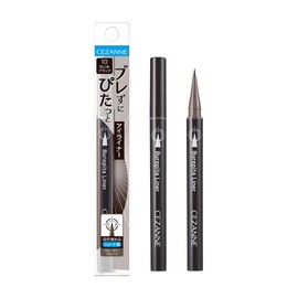 Cezanne Burepita Liner, 10 Familiar Black, 0.67 ml, Eyeliner 0.2 inch (5 mm) Short Brush