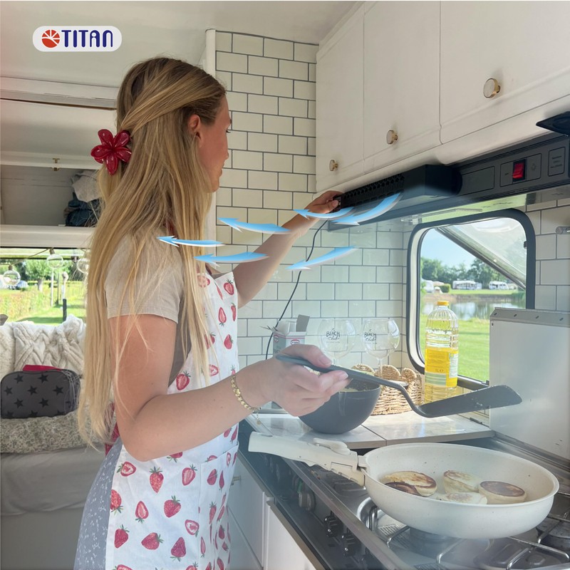 TITAN Magnetic & Portable Fan for Fireplace, Kitchen, RV, Camping