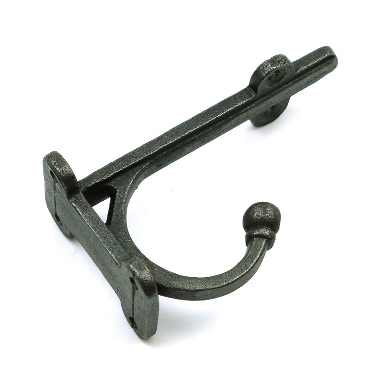 Oakcrafts Pair of Small Shelf Brackets with Hook TRANBY Antique