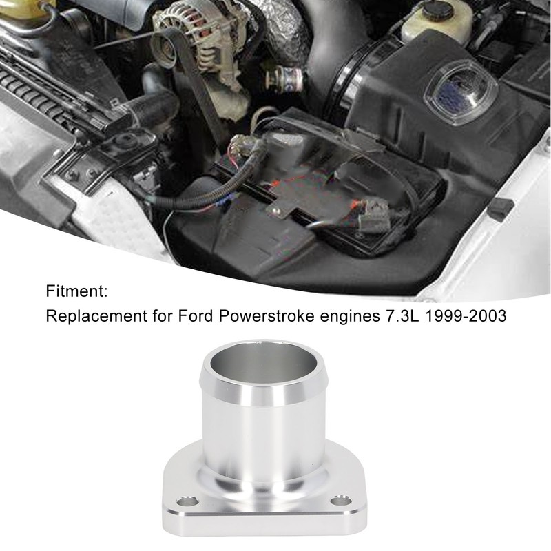 Billet Steel Thermostat Housing Replacement for Ford Powerstroke Engines 7.3L