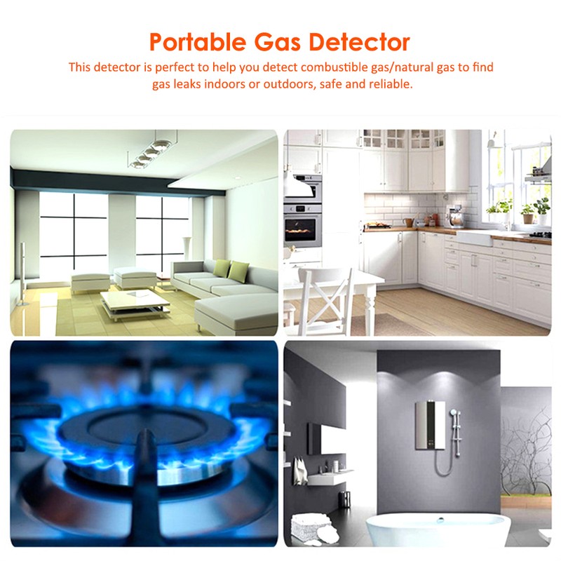 Portable Natural Gas Leak Detector with LCD Display High Accuracy