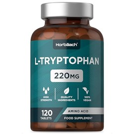 Horb?ach L-Tryptophan 220mg | 120 Vegan Tablets | High Strength Amino Acid | Suitable for Vegetarians and Vegans | No Artificial Preservatives | by Horbaach