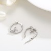 Frog Earrings Sterling Silver Frog Lovers Jewelry Frog Design Hoop