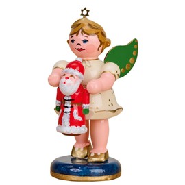Hubrig Angel with Santa Claus, Height Approx. 6.5 cm