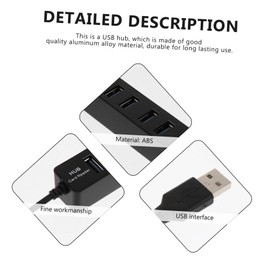 FELTECHELECTR 1pc USB Hub Office Laptop Expansion Transfer Adapter Projector Hub Converter 6 2 Ports High Performance Compact Design