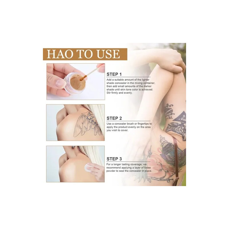 Corrector Impermeable Oculta Manchas Tattoo En La Piel Tono Carne