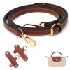 Strap for Longchamp Mini Bag Strap, Brown Leather Adjustable Handbag