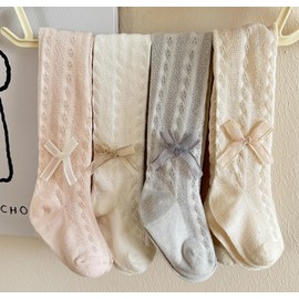 CHUNG Baby Girls Toddlers Infant Thin Tights Newborn Bowknot Stockings Leggings 0-10Years for Summer (4RuflBow,XL,3-5Y)
