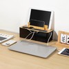 Catekro Cable Management Box With Bamboo Lid Cell Phone Tablet