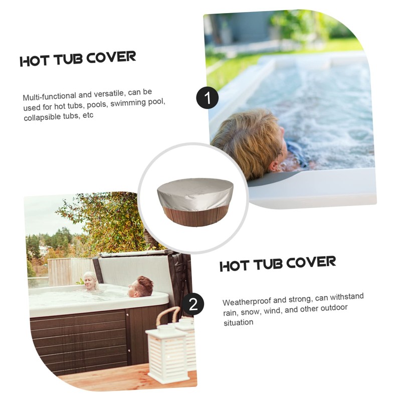 BESPORTBLE 1Pc Round Hot Tub Cover Durable Spa Protector for