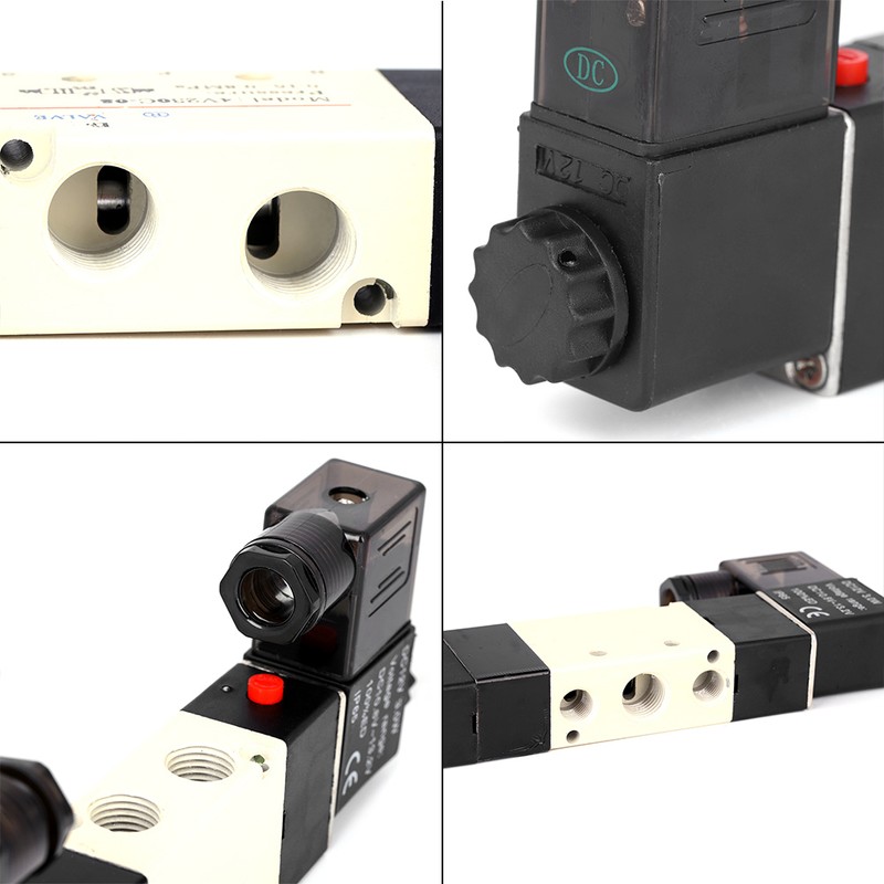 DC 12V BSP 1/4 Normally Closed 3 Position 5 Way
