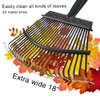 Garden Leaf Rake, Shrub Rake for Leaves Long Handle Heavy