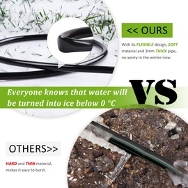 MIXC 1/4 inch Blank Distribution Tubing Drip Irrigation Hose, 50ft Roll