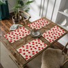 Red Cute Kids Fruit Strawberry Placemats Set of 4, Table